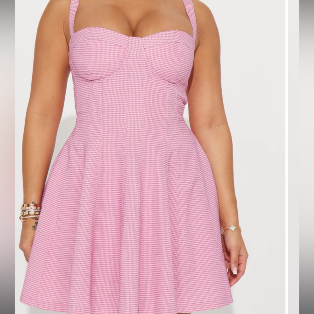 FLARE PINK MINI DRESS